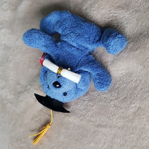 Russ Berrie Luv Pets Diploma Dogs Plush Blue Graduation Stuffed Animal 5" NWT - Picture 5 of 11